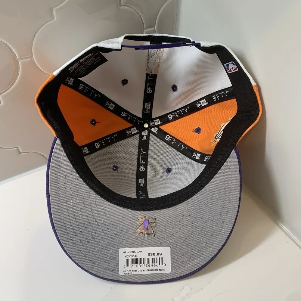 Phoenix Suns New Era NBA 9FIFTY Jerry West Logo Colorblock Snapback Hat Cap OSFM